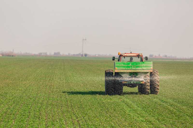 tractor in field